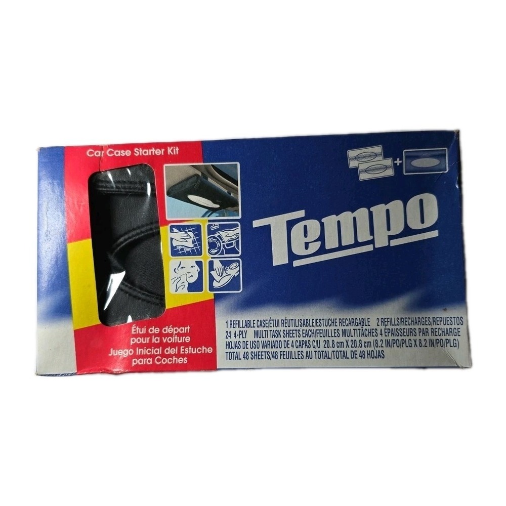 Tempo Car Visor Tissue Holder Car Case Starter Kit 2000 NEW - Picture 2 of 6